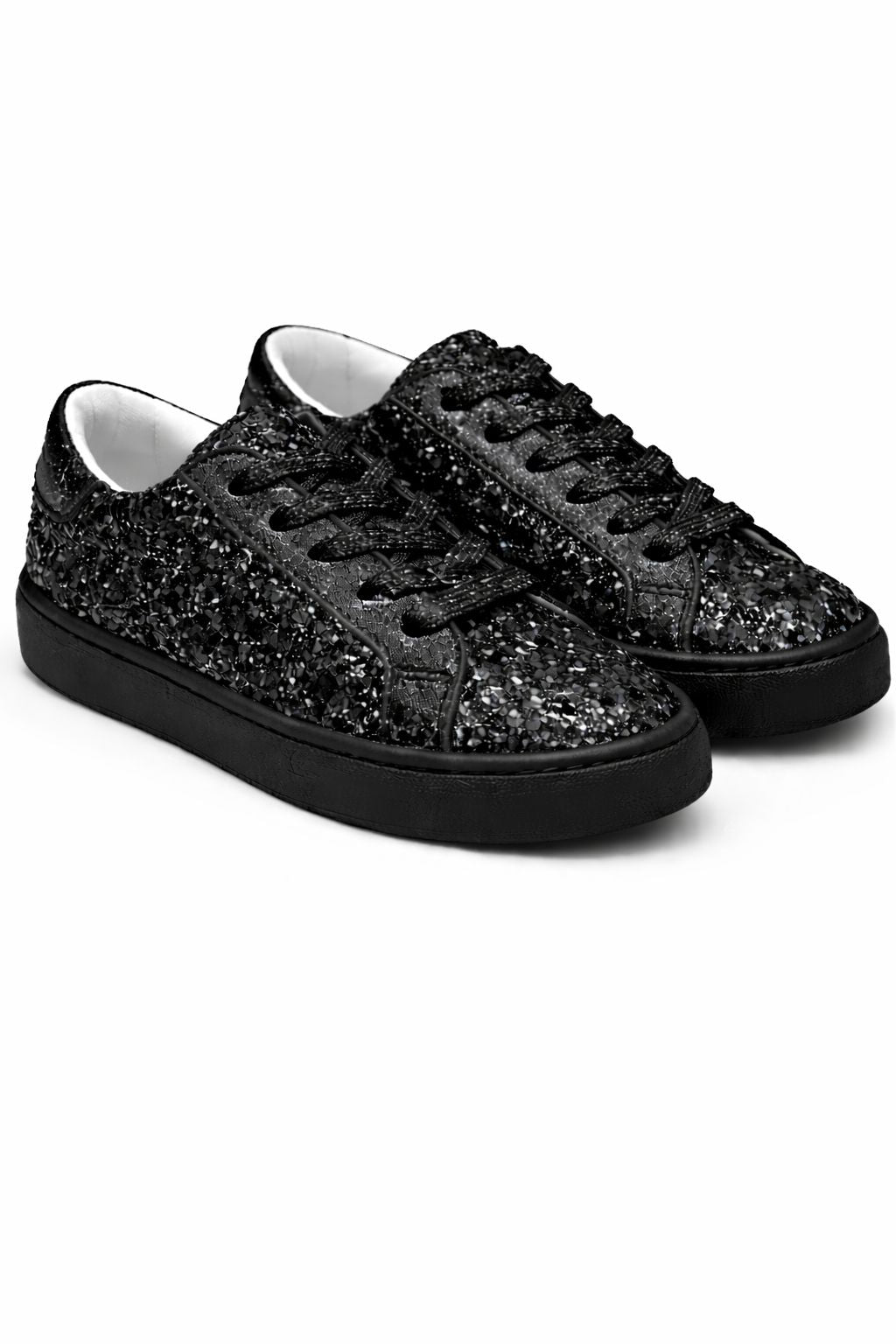 Unisex Black Glitter
